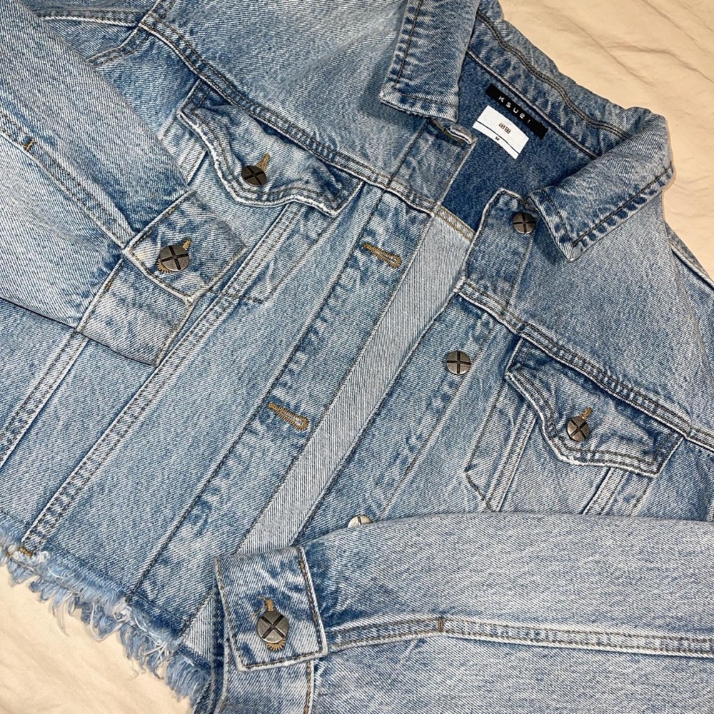 Authentic Ksubi cropped denim jacket in a size medium